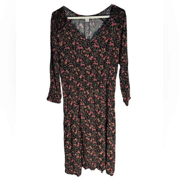 Old Navy Floral V-Neck Midi Dress - Picture 1 of 1